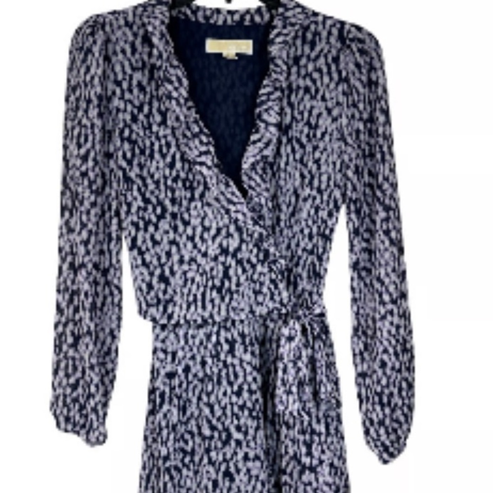Michael Kors Navy and Lavender Patterned Romper